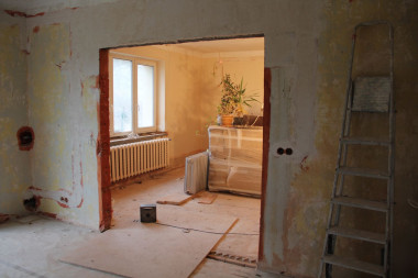 Podciąg gotowy, ściana wyburzona - pokoje zostały połączone