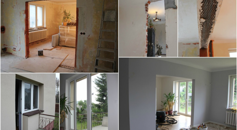 Wyburzanie ścian działowych i nośnych, czyli zmiana układu wnętrz w domu z lat 70.