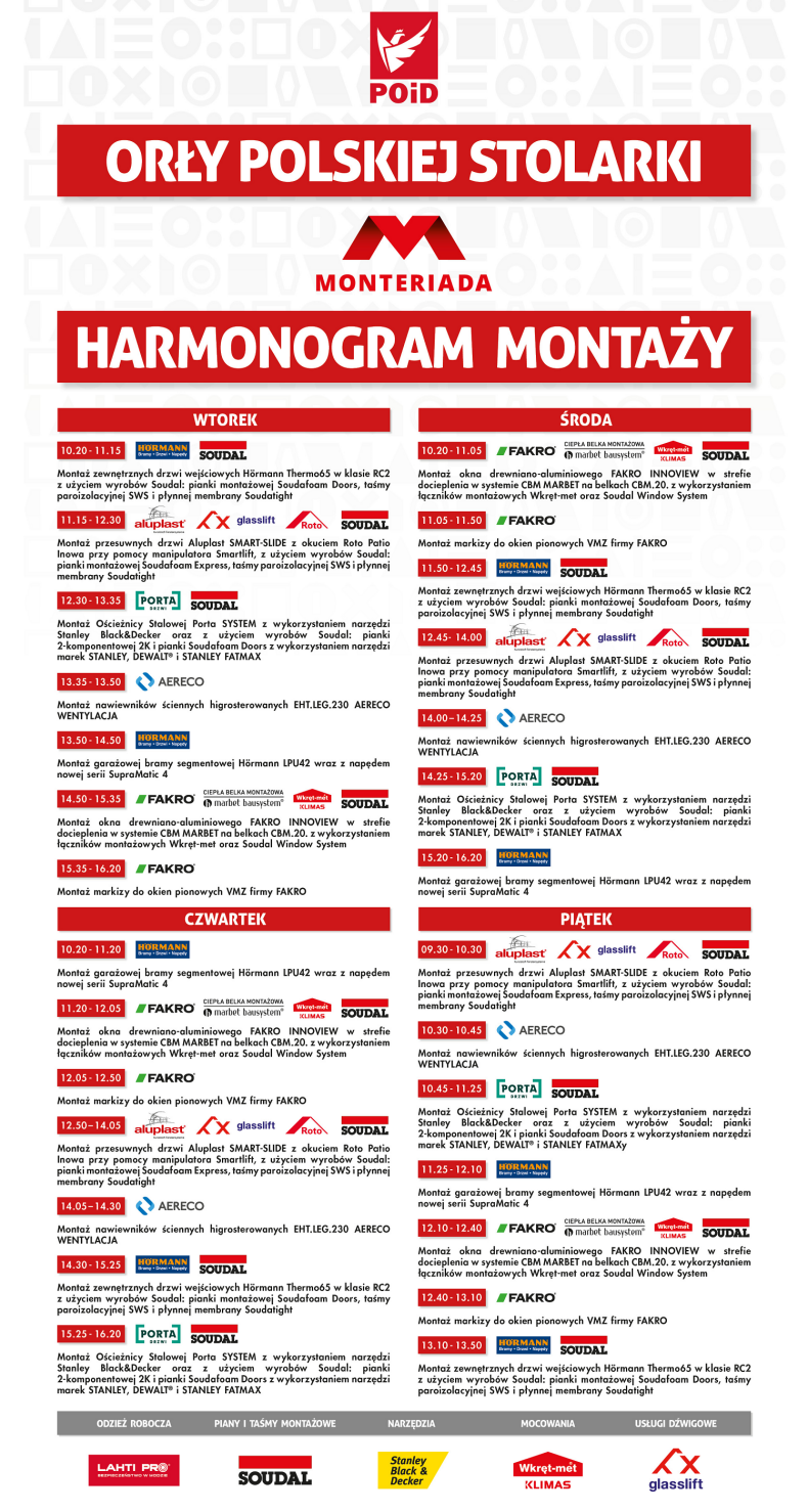 MONTERIADA 2020 - harmonogram wydarzenia
