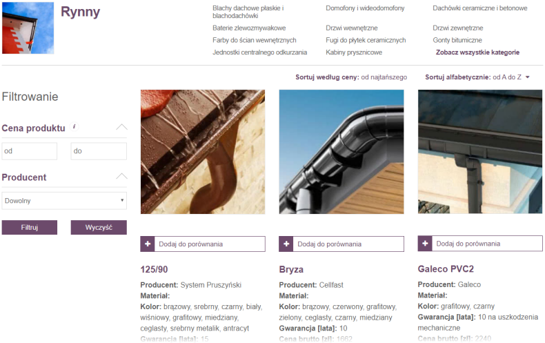 Redakcyjne porównanie systemów rynnowych