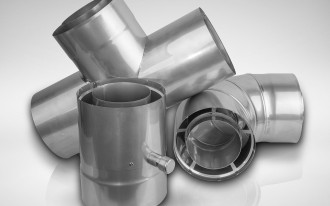 Nowy komin wykonany ze stali kwasoodpornej