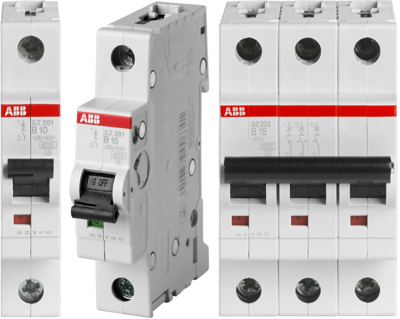 Wyłączniki nadmiarowo-prądowe SZ200 ABB o charakterystyce wyłączania B