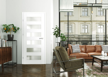 Drzwi wewnętrzne model Zitron białe, fot. Voster