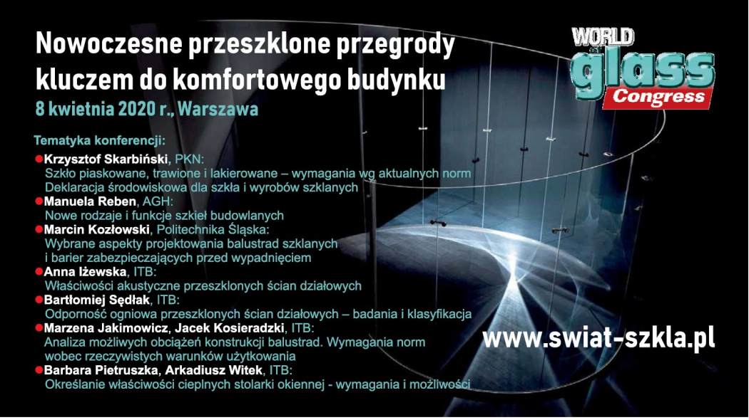 Konferencja: Nowoczesne przeszklone przegrody kluczem do komfortowego budynku