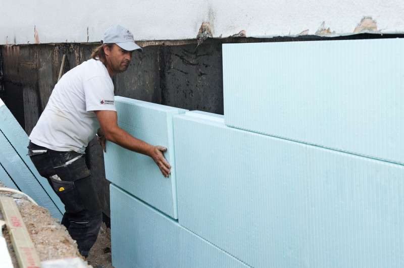 Obwodowa izolacja fundamentów płytami steinodur® typ PSN