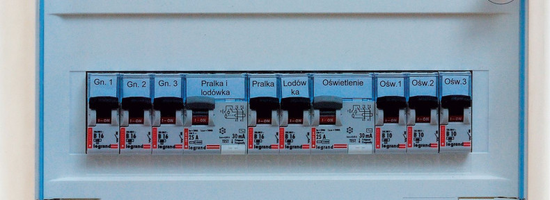 Opisane aparaty w rozdzielnicy