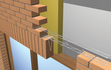 Schemat wykonania elewacji: prefabrykowane belki zbrojeniowe