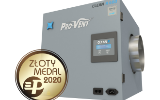 Złoto dla elektro-jonizacyjnego filtra antysmogowego PRO-VENT CLEAN R