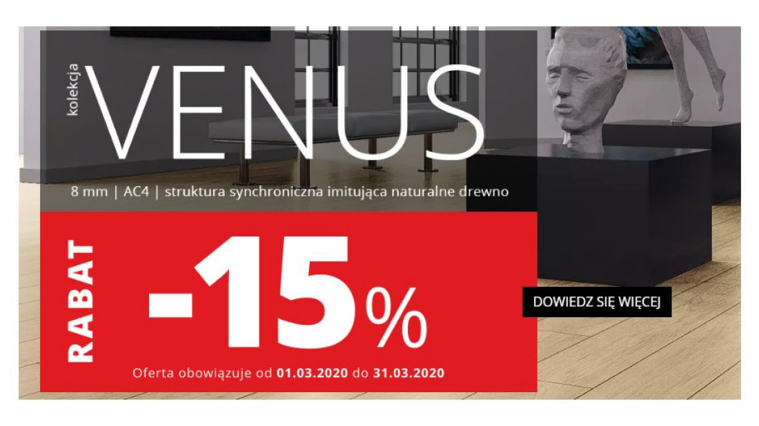 Kolekcja podłóg Venus w promocji