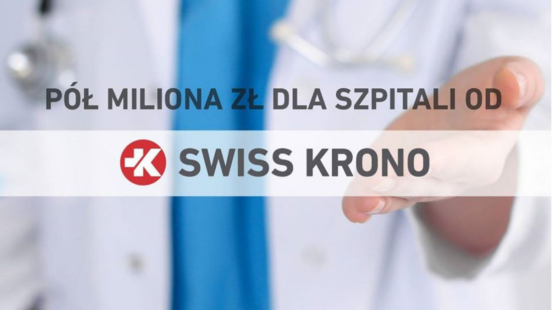 Pół miliona dla szpitali na walkę z koronawiursem od SWISS KRONO 