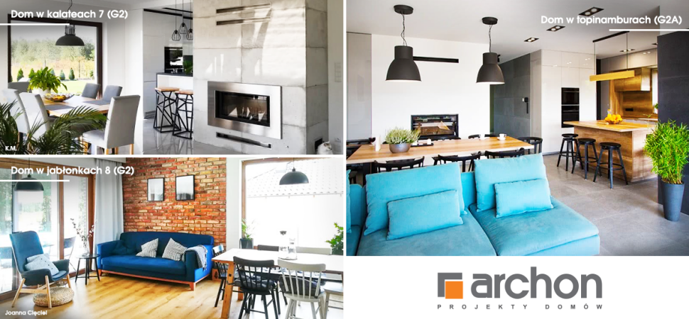 Projekty domów Archon+: wnętrza - realizacja