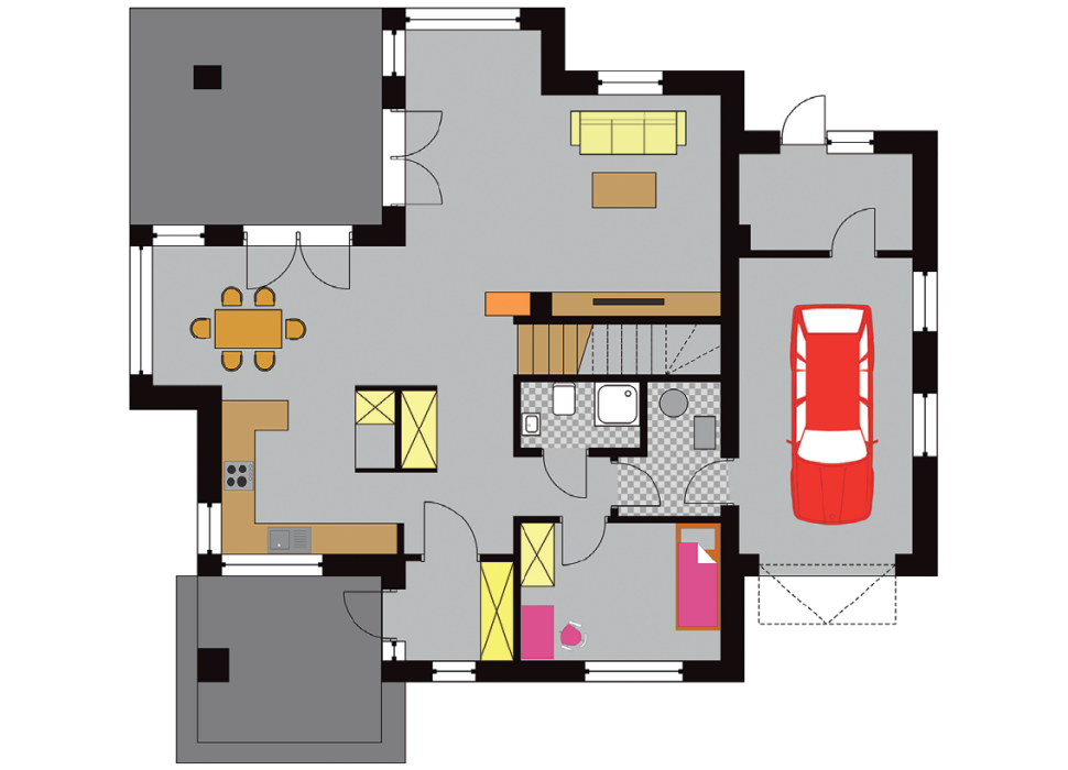 Rzut parteru przed zmianami