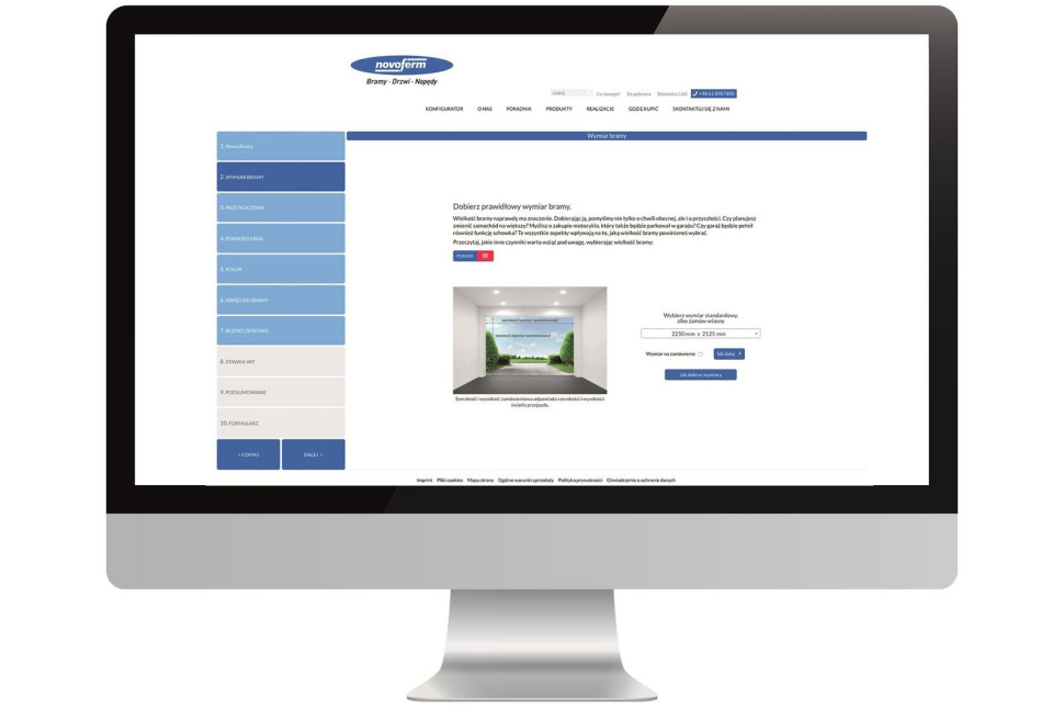 Konfigurator bram garażowych