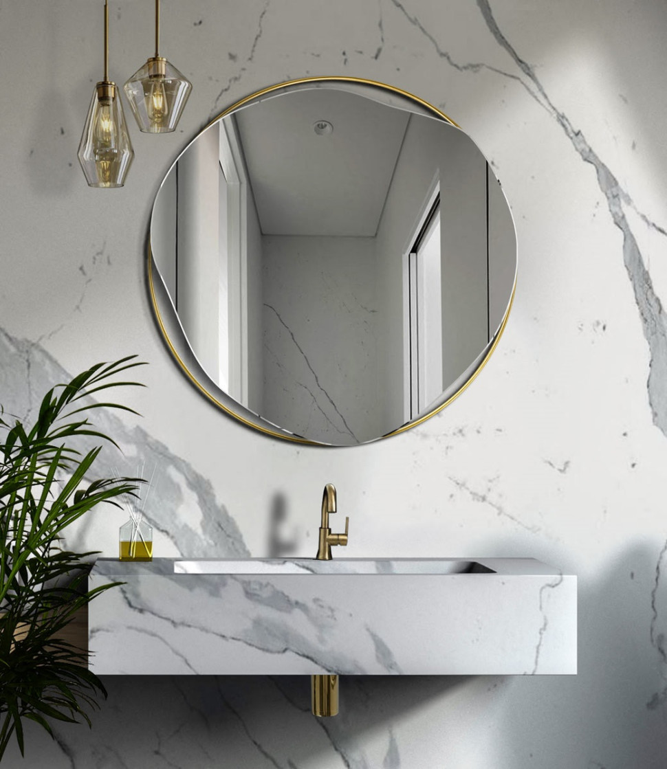 Lustro RING LAPIS w mosiężnej ramie, fot. GieraDesign