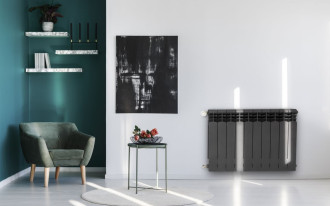 Aluminiowy grzejnik G500F Grafit w industrialnym stylu