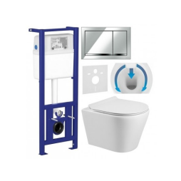 7w1 - CERSANIT + WC DECOR + TWARDA DESKA WOLNOOPADAJĄCA + PRZYCISK