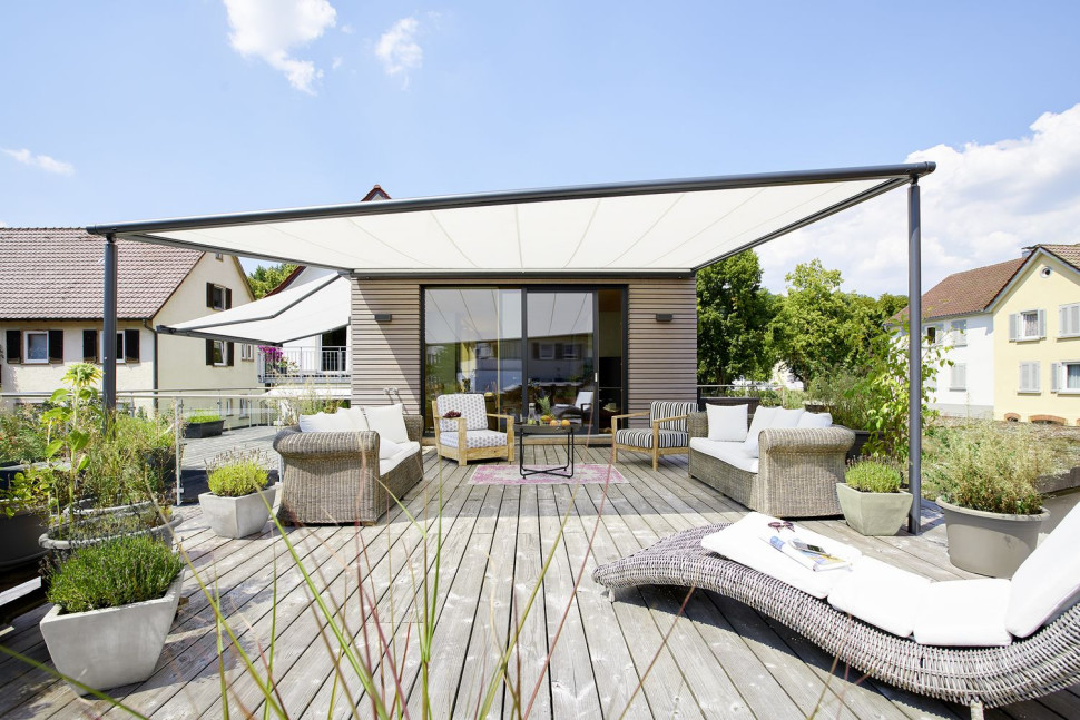 PERGOLA markilux jest wszechstronnym systemem markiz dla dużych jak i dla małych powierzchni