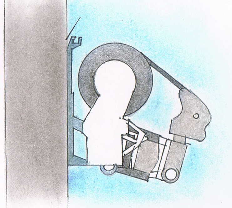 Rysunek: Mocowanie markizy do ściany