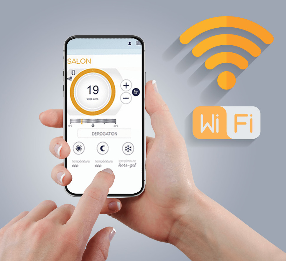 Bezprzewodowe sterowanie grzejnikami elektrycznymi - za pomocą smartfona w sieci Wi-Fi