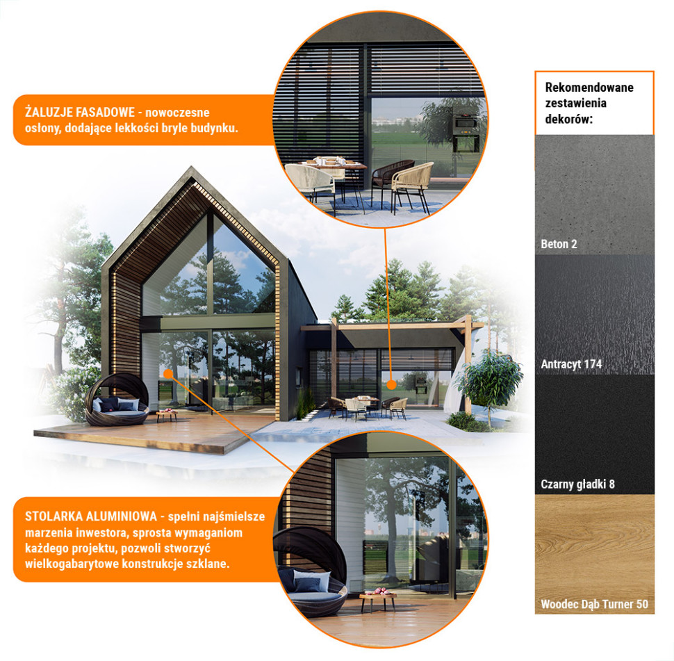 Sprawdzone kolory stolarki do budynku o bryle Nowoczesnej Stodoły