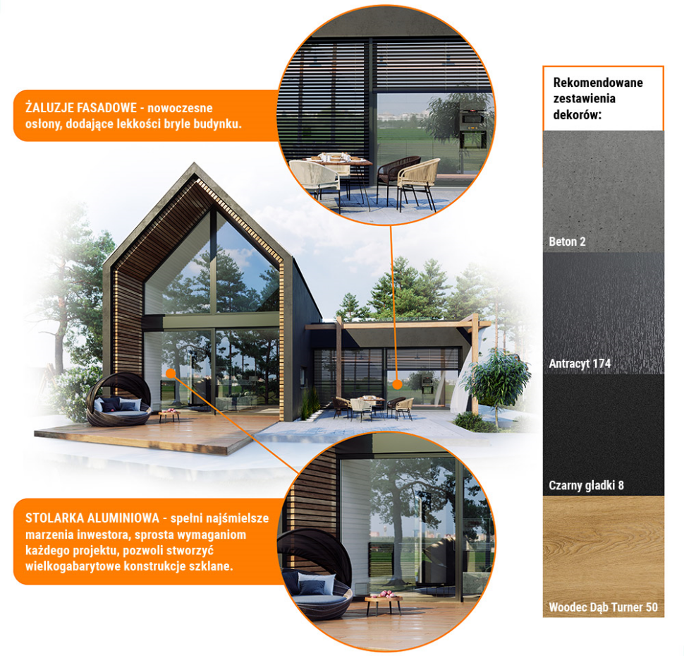 Kolor stolarki - rekomendowane zestawienia dekorów