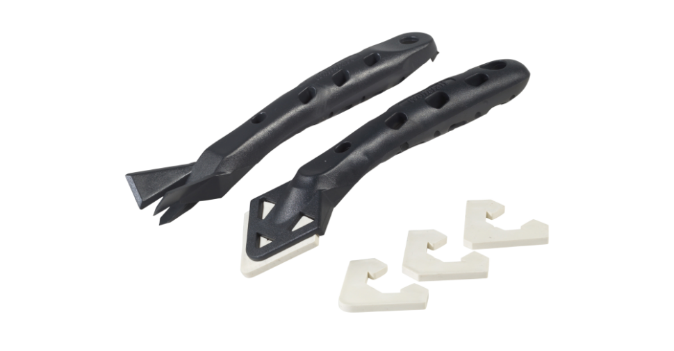 Wygładzacz z czterema wkładami wygładzającymi w różnych rozmiarach