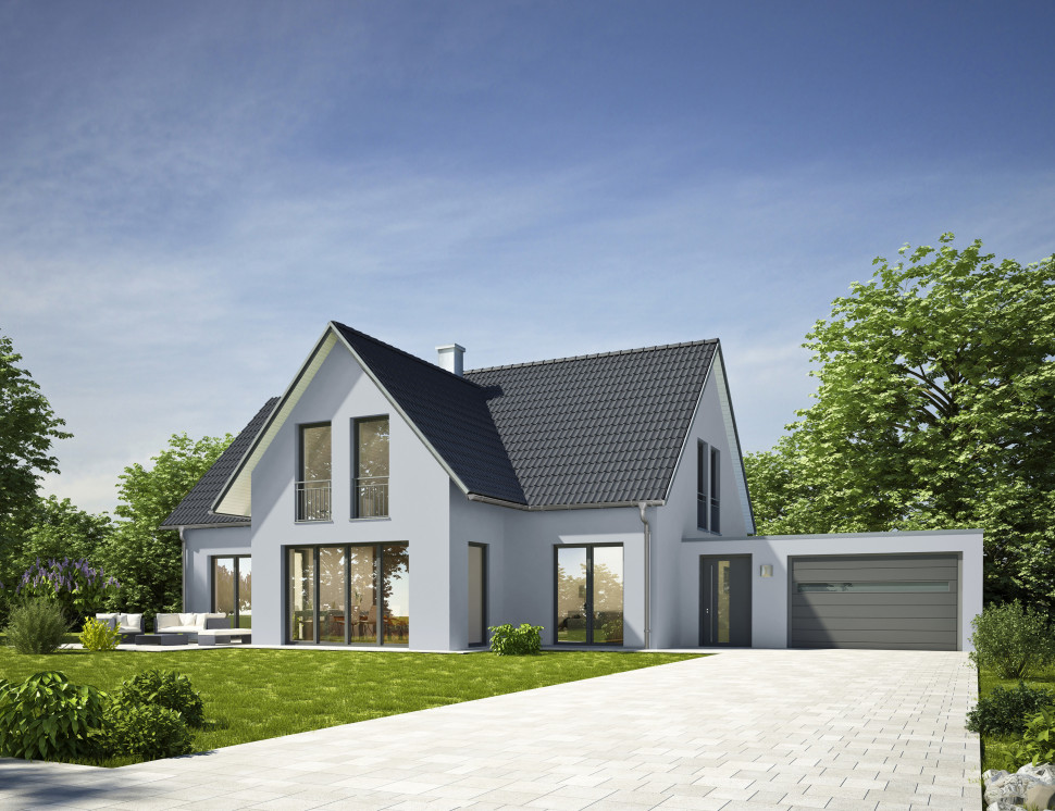 Fasada w kolorze - Delikatny szary 