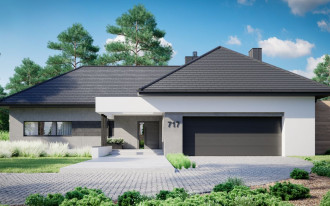 HomeKONCEPT - New House 717. Urocza parterówka w nowoczesnym stylu