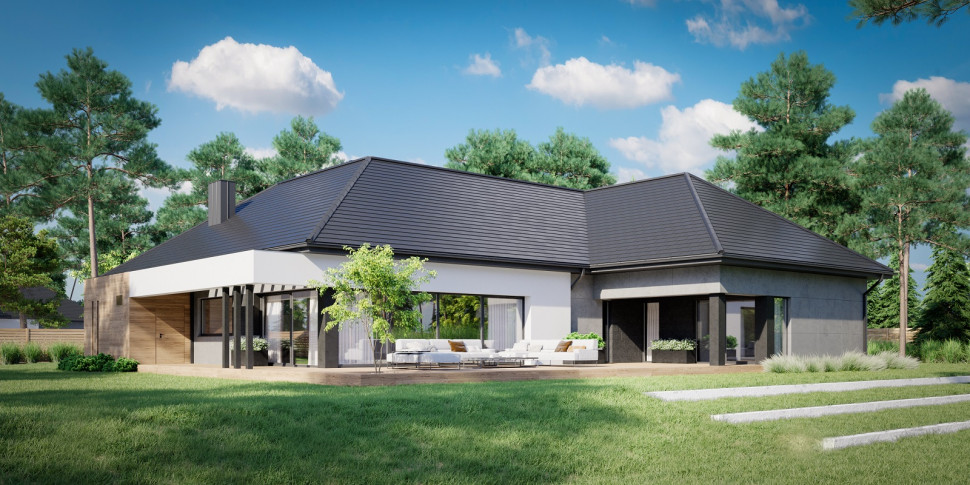 Projekt HomeKONCEPT - New House 717 - taras