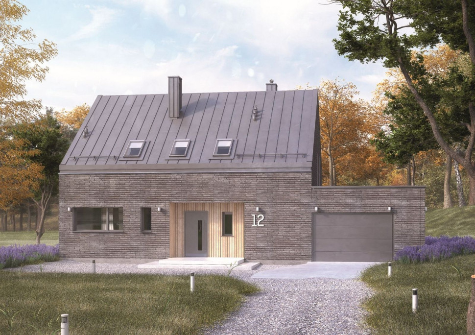 Pokrycie dachowe Ruukki Classic, Projekt domu DENAR DOMYwStylu.pl (Pracownia DOMYwStylu.pl)