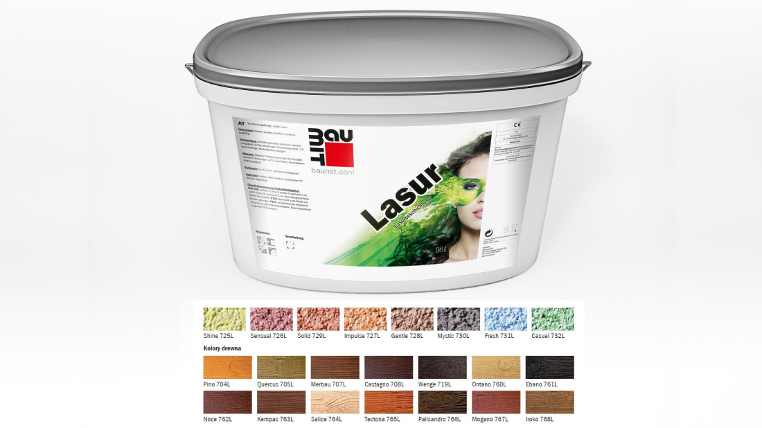 Baumit Lasur - elewacja w 22 kolorach