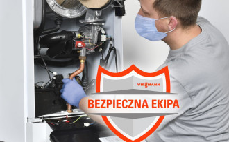 Serwis i wymiana urządzeń grzewczych w ramach projektu "Bezpieczna Ekipa" Viessmann