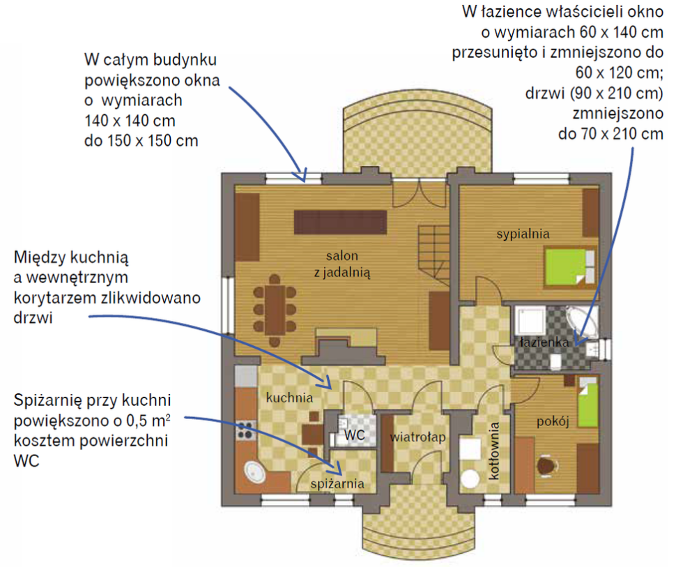 Rzut parteru po modernizacji