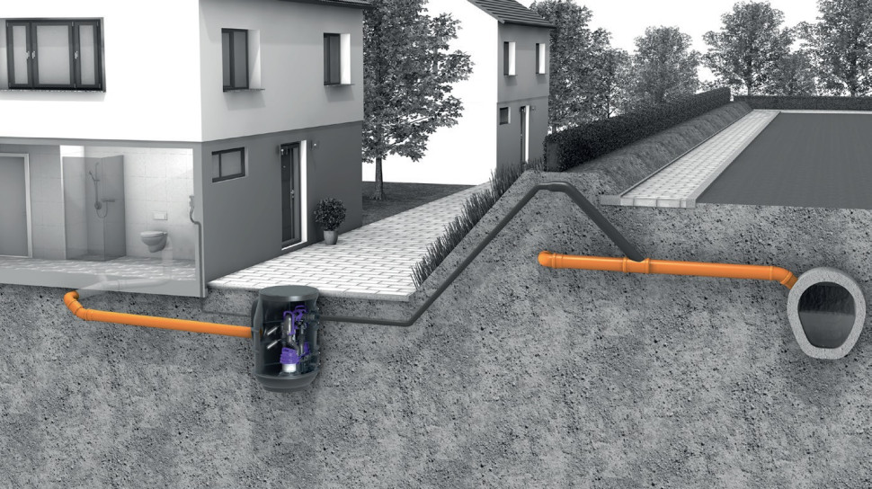 Montaż Aqualift F Basic (Plug&Play) na zewnątrz domu