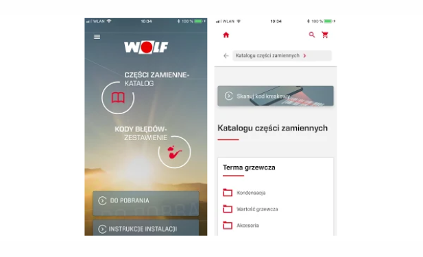 WOLF Service App aplikacja serwisowa dla profesjonalisty