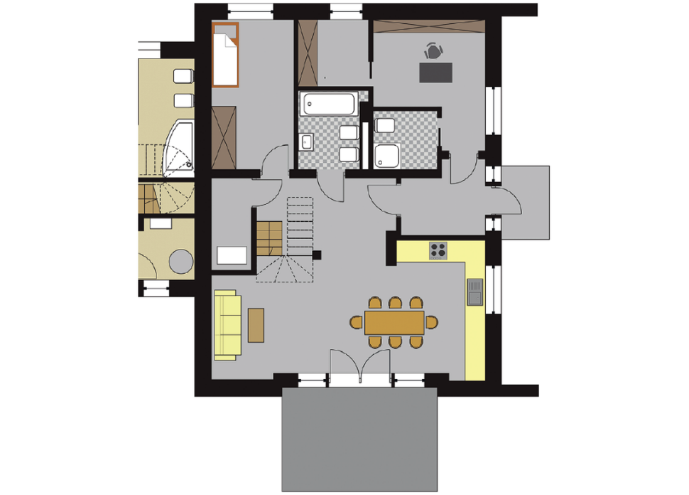 Rzut parteru przed zmianami