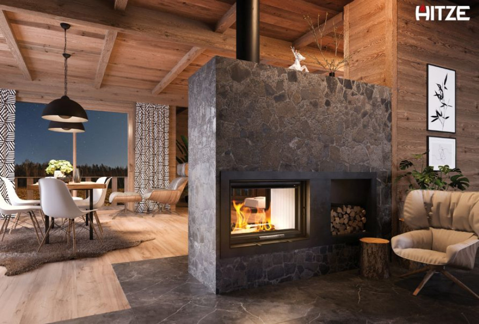 Najpopularniejszym miejscem na kominek jest na pewno salon lub jadalnia