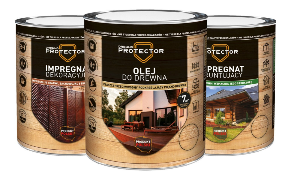 Oleje do drewna, Lakierobejce Ochronne, Impregnaty Dekoracyjne