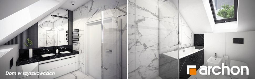 Wizualizacje wnętrza domu w projekcie Dom w szyszkowcach z kolekcji ARCHON+