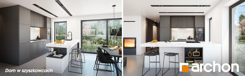 Wizualizacje wnętrza domu w projekcie Dom w szyszkowcach z kolekcji ARCHON+