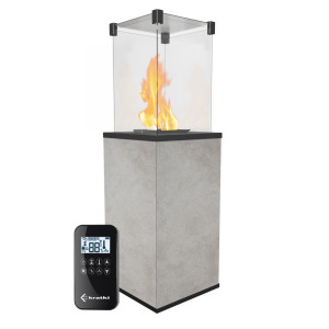 Patio w wykończeniu ze spieków kwarcowych ze sterowaniem automatycznym