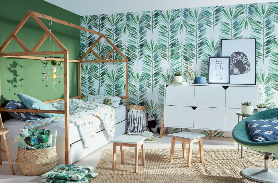 Pokój w stylu eko z meblami Lotta Snow marki Bellamy