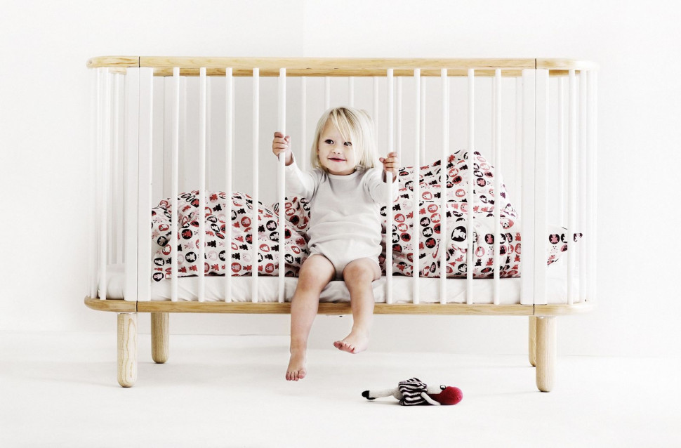 Łóżeczko Fleksa Baby o zaokrąglonych bokach