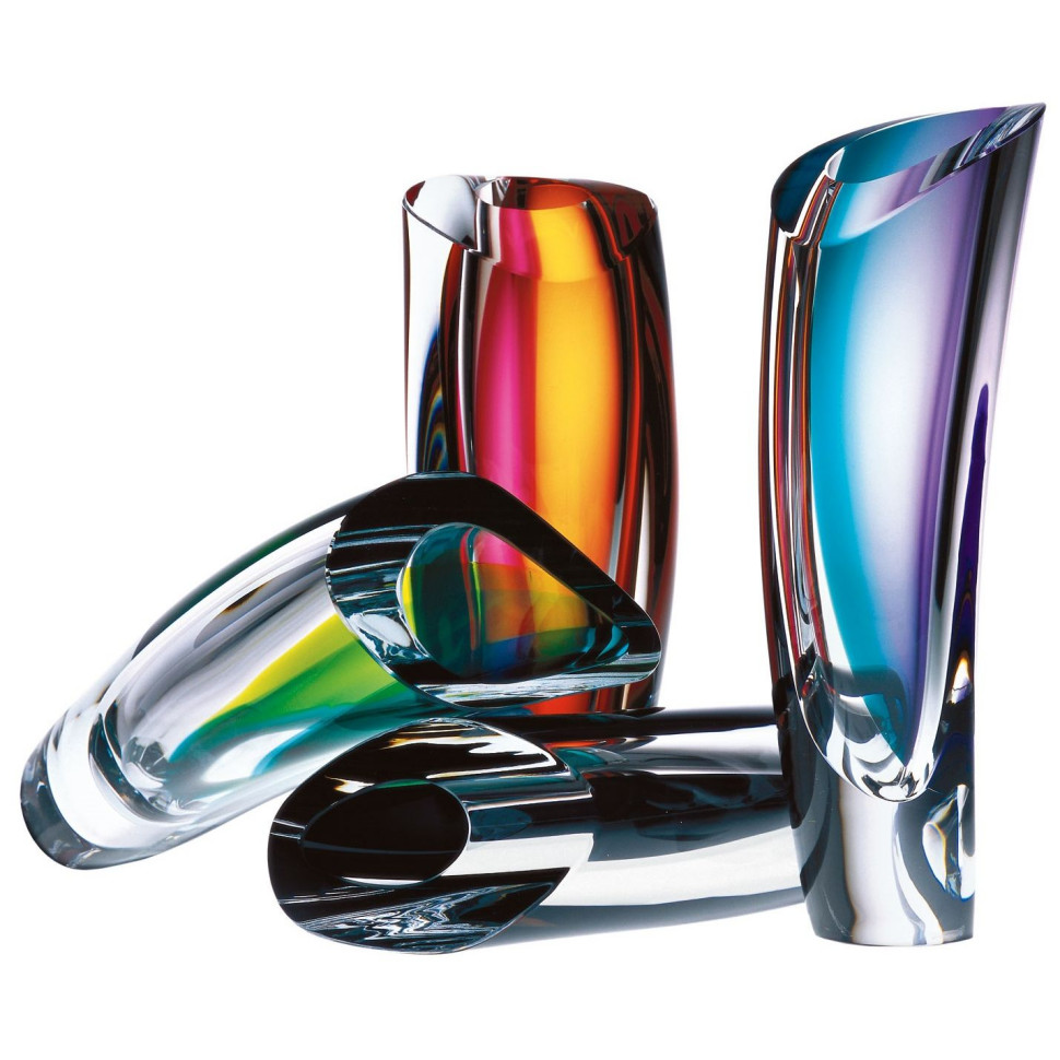 Wazony z kolekcji Mirage marki Kosta Boda.