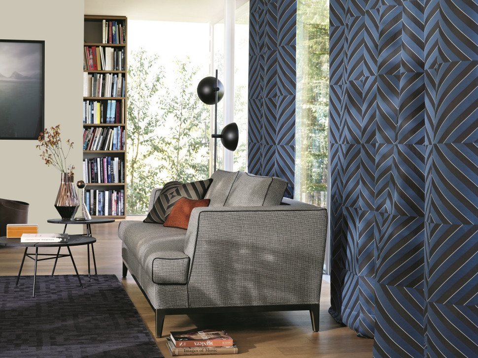 Grube zasłony uszyte z tkaniny Mayfair z kolekcji Metropolitan