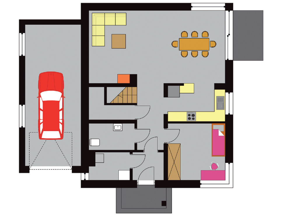 Rzut parteru przed zmianami