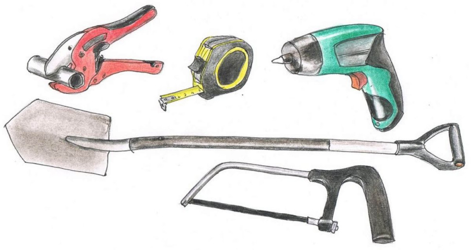 Narzędzia potrzebne do systemu nawadniania ogrodu