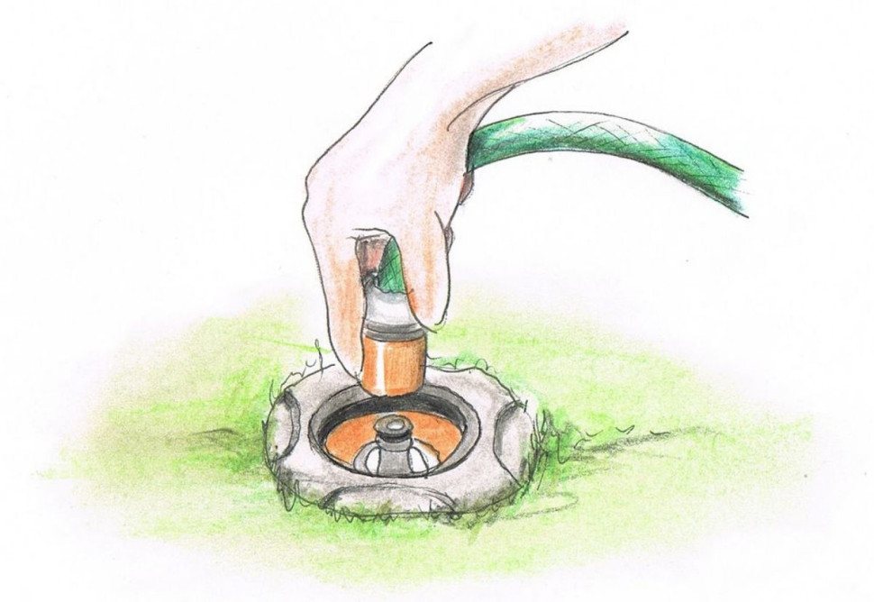 System nawadniania ogrodu - osadzamy puszki przyłączeniowe