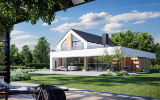 Projekt HomeKONCEPT 79: Pełen uroku nowoczesny bezokapowiec