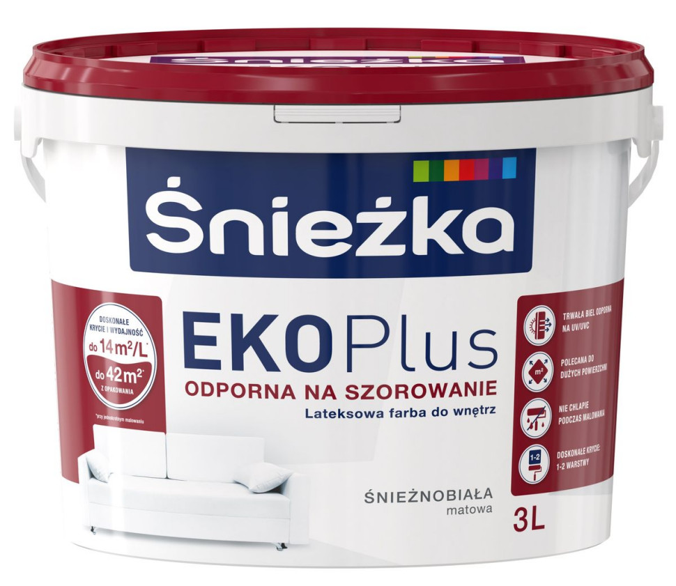 Matowa farba lateksowa Śniezka Eko Plus